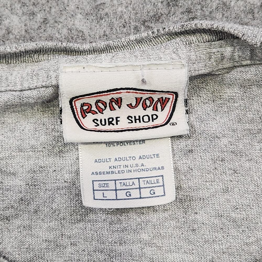 VTG Ron Jon Surf Shop Shirt Mens Large Gray Cocoa Beach FL Motorcycle Graphic - Picture 8 of 13